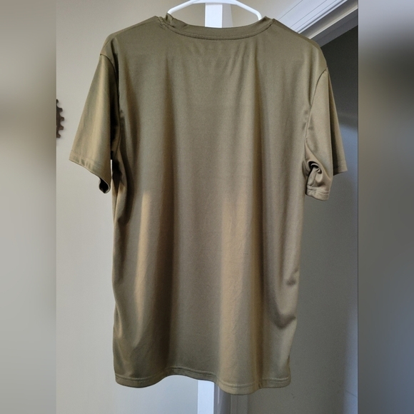 Men Letter Graphic Army Green Tee Size: Large (40) - Picture 3 of 5